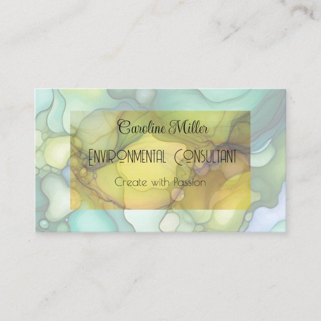 Carte De Visite Sérénité dans Green De l'environnement Consultant (Devant)
