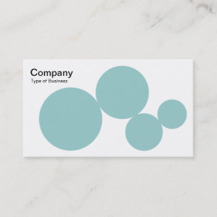 Carte De Visite Série circulaire - Lt Blue Green sur blanc