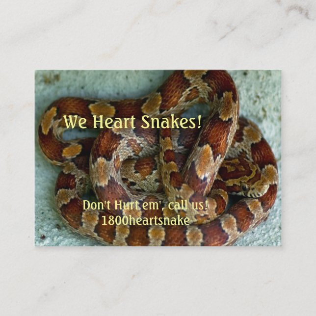 Carte De Visite Serpent de maïs (Devant)