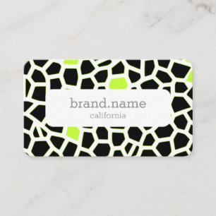 Carte De Visite Serpent Peau gris Vert Mosaïque Motif Design moder