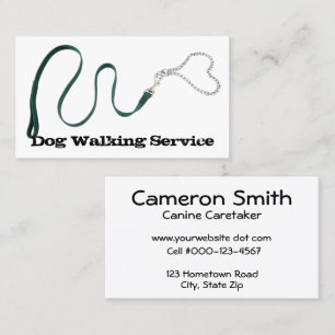 Carte De Visite Serpentine Green Leash & Heart Chain