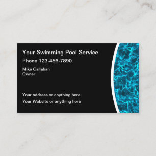 Carte De Visite Service aquatique de la piscine