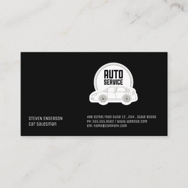 Carte De Visite Service Auto | Réparation mécanique (Devant)