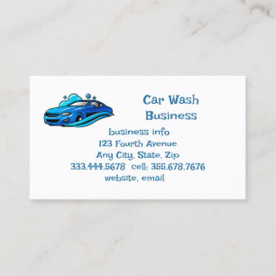 Carte De Visite Service d'affaires de lavage de voiture personnali
