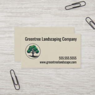 Carte De Visite Service d'aménagement de cadre circulaire d'arbre 