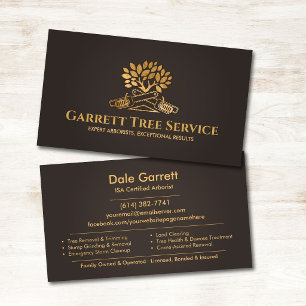 Carte De Visite Service d'arboriste professionnel 
