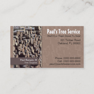 Carte De Visite Service d'arbre/carte de visite de bois de