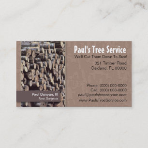 Carte De Visite Service d'arbre/carte de visite de bois de