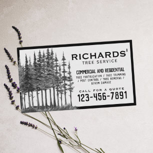 Carte De Visite Service d'arbre de paysage professionnel
