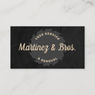 Carte De Visite Service d'arbre et vis circulaire d'enlèvement