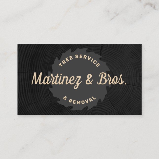 Carte De Visite Service d'arbre et vis circulaire d'enlèvement (Devant)