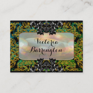 Carte De Visite Service d'assistance professionnelle Elegant Jade 