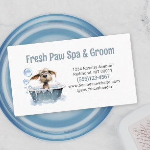 Carte De Visite Service de bain pour animaux de compagnie de chien