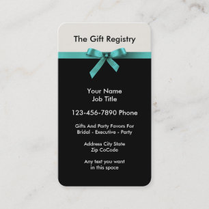 Carte De Visite Service de cadeau de mariage et d'exécutif