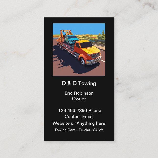 Carte De Visite Service de camion cool (Devant)