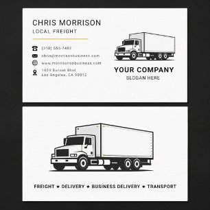 Carte De Visite Service de camion de fret local