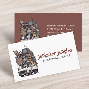 Carte De Visite Service de camion de ramassage de déchets d'enlève