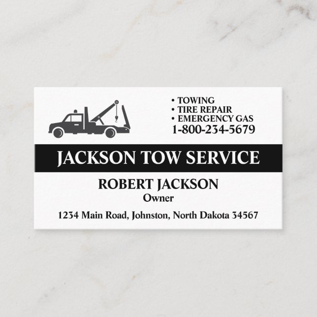 Carte De Visite Service de camion professionnel (Devant)