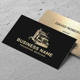 Carte De Visite Service de camionnage Moderne Gold Semi Camion Noi