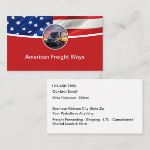 Carte De Visite Service de camionnage patriotique moderne cool