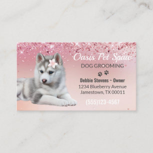 Carte De Visite Service de chambre pour chien de Parties scintilla