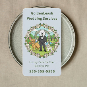Carte De Visite Service de Chauffeur de Chien Accompagnateur de Ma