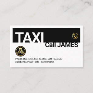 Carte De Visite Service de Chauffeur de Taxi Automobile