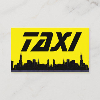 Carte De Visite Service de chauffeur de taxi de nuit TAXI jaune