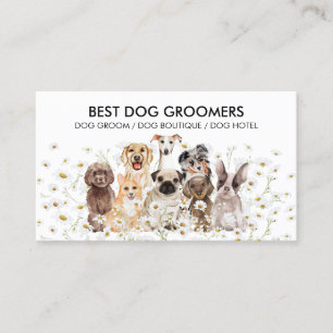 Carte De Visite Service de chiens Daisy Walker Aquarelle Chiots
