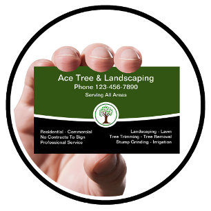Carte De Visite Service de compensation de l'arbre de paysage