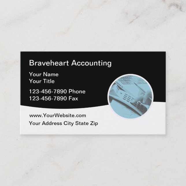 Carte De Visite Service de comptabilité contemporaine (Devant)