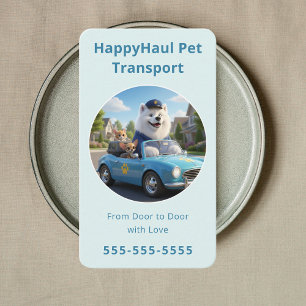 Carte De Visite Service de conciergerie de voyage pour animaux de