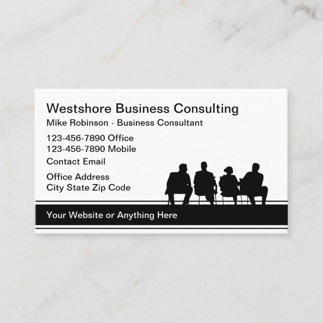 Carte De Visite Service de conseil d'entreprise simple (Devant)