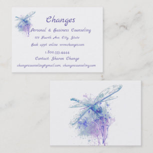 Carte De Visite Service de conseil sur les changements de libellul
