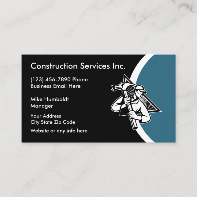 Carte De Visite Service de construction (Devant)