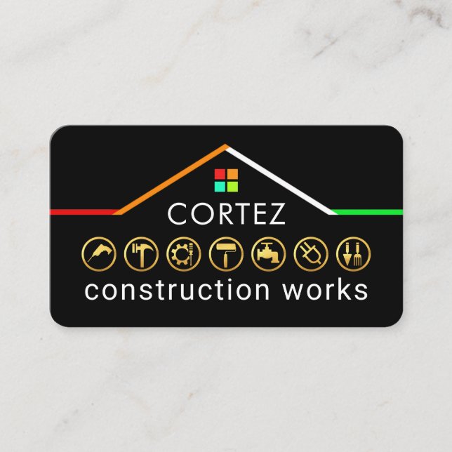 Carte De Visite Service de construction de bricolage Construction  (Devant)