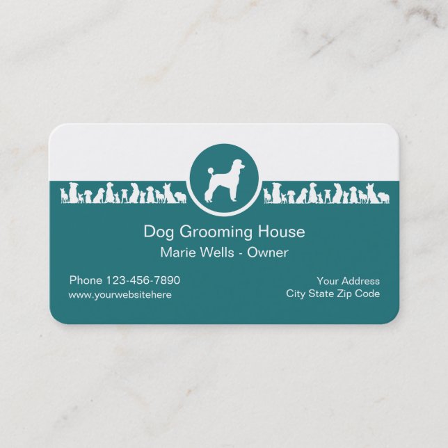 Carte De Visite Service de culture de chiens (Devant)