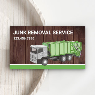 Carte De Visite Service de déblaiement de bois rustique Camion à o