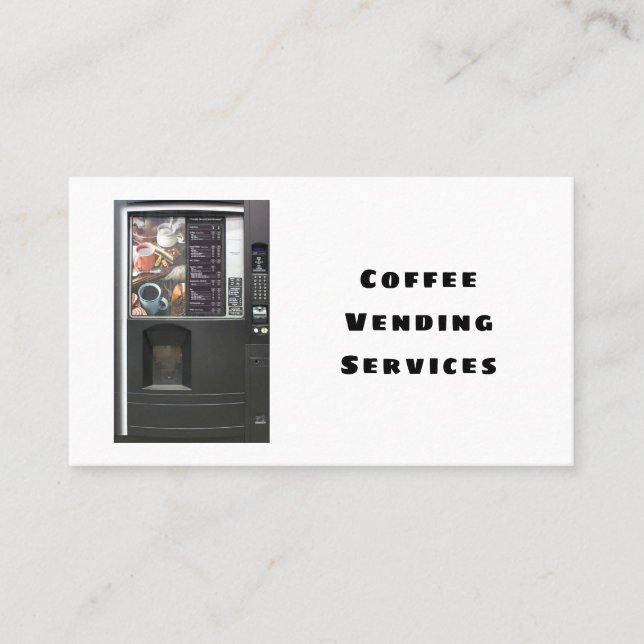 Carte De Visite Service de distributeur de café professionnel (Devant)