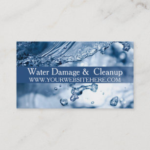 Carte De Visite Service de dommages à l'eau et nettoyage