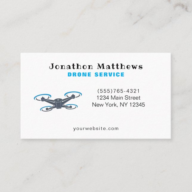 Carte De Visite Service de drone aérien professionnel (Devant)