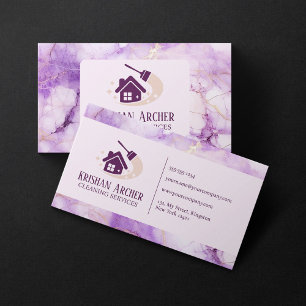 Carte De Visite Service de femme de ménage Maison de marbre rose o