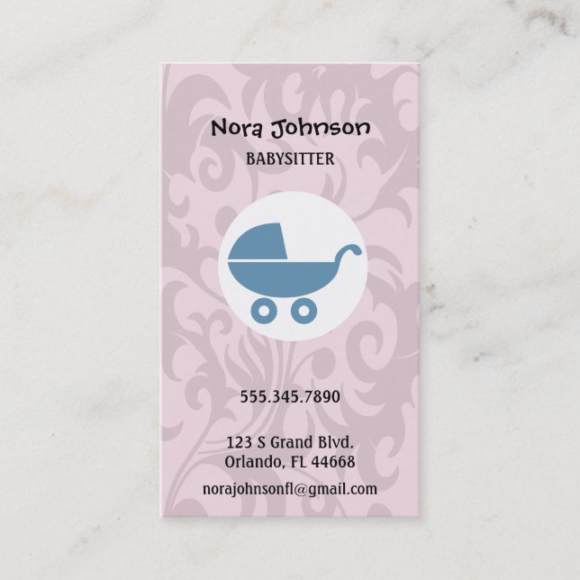 Carte De Visite Service de garde d'enfants (Devant)
