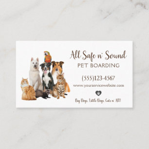 Carte De Visite Service De Garde D'Enfants Pour Animaux De Compagn