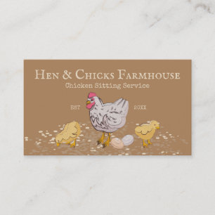 Carte De Visite Service de gardiennage de poulets