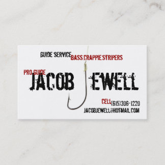 Carte De Visite Service de guide de la pêche de Jacob