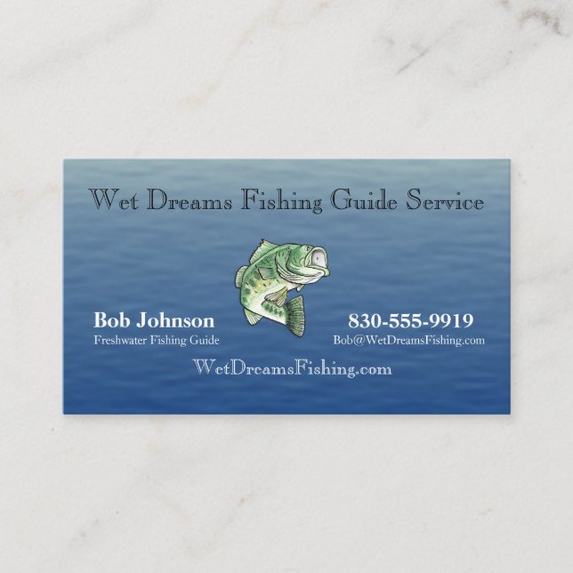Carte De Visite Service de guide de pêche (Devant)