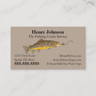 Carte De Visite Service de guide de pêche aérienne