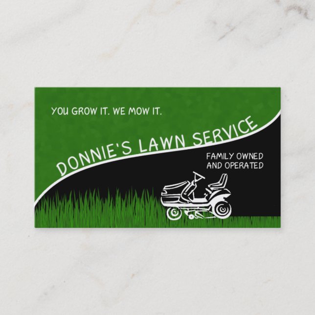 Carte De Visite Service de la pelouse de Donnie (Devant)