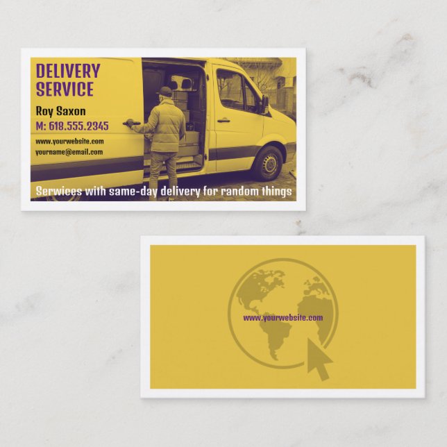 Carte De Visite Service de livraison | Courrier (Devant / Derrière)